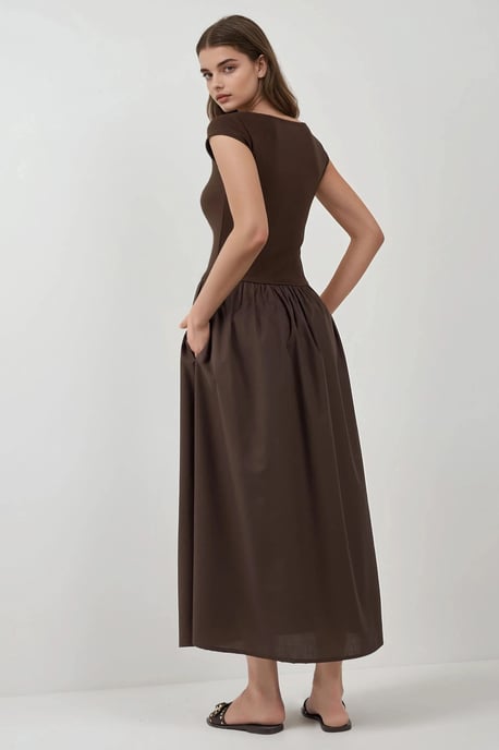 Contrast Midi Dress - Image 3
