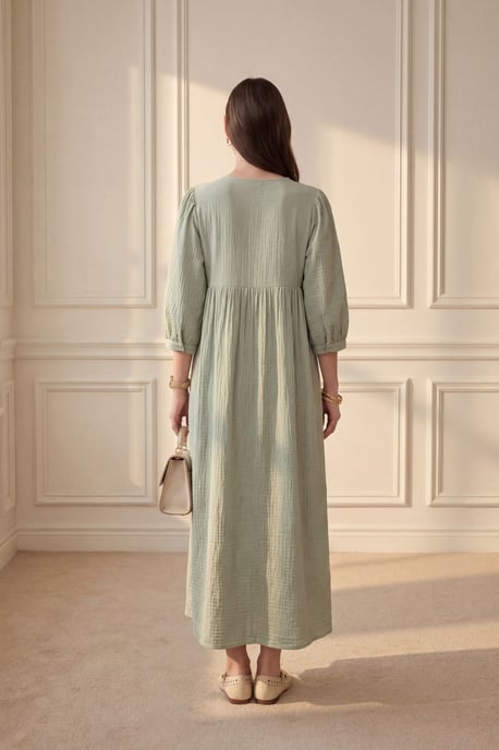 Maxikleid mit Schleifendetail und lockerer Passform - Image 2