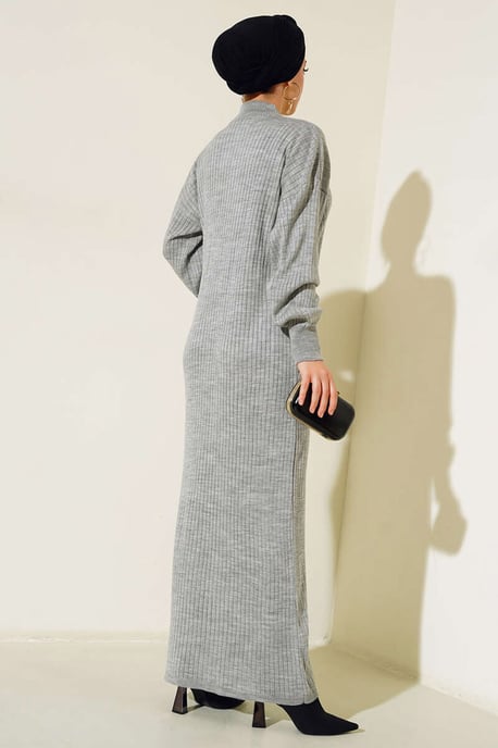 Maxi Rollkragen Rippstrickkleid - Image 4