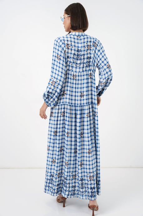 Musterhaftes V-Ausschnitt Maxikleid - Image 4
