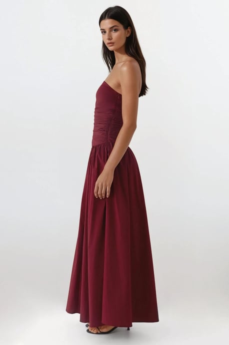 Trägerloses Maxikleid Detail - Image 3