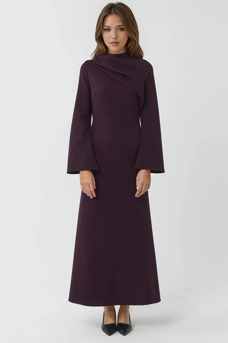 Drapiertes Maxi-Kleid mit Details - Image 6