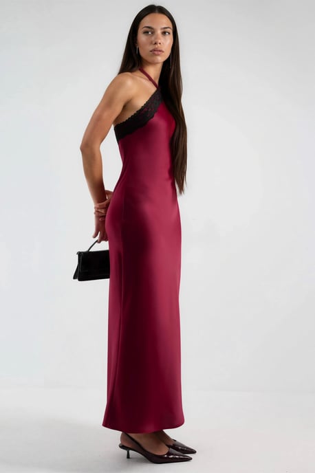 Maxikleid mit Halsband und Spitzenverzierung - Image 2