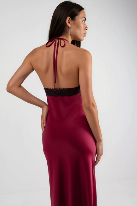 Maxikleid mit Halsband und Spitzenverzierung - Image 3