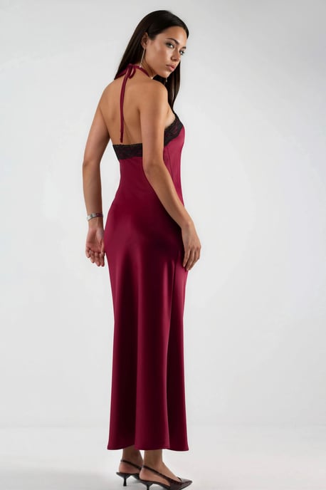 Maxikleid mit Halsband und Spitzenverzierung - Image 5