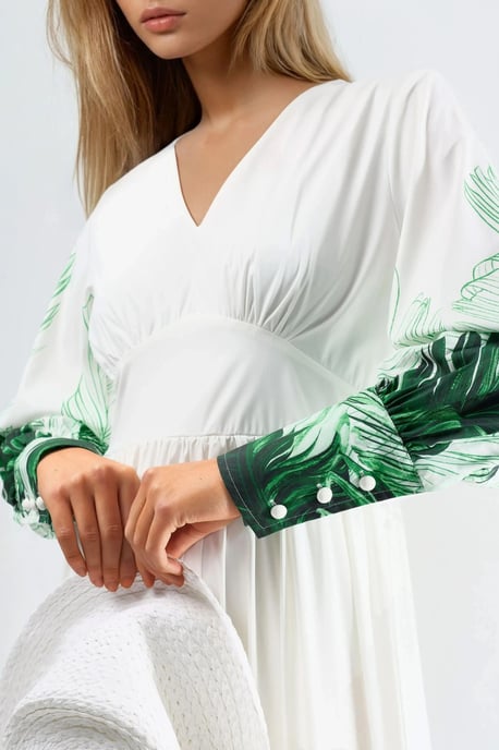Tropisches Blumenmuster Maxikleid - Image 5