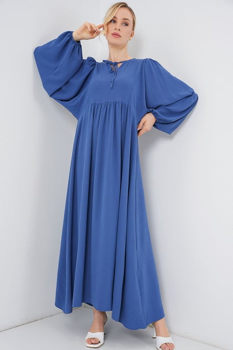 Gemustertes Maxikleid mit Schleife - Image 2