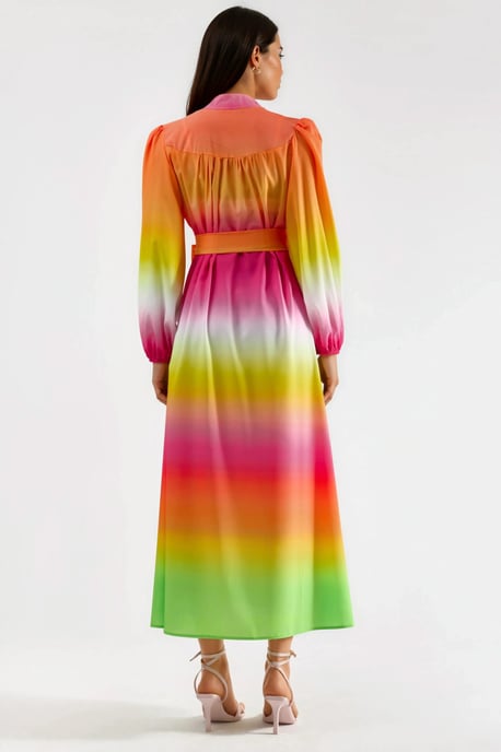 Ombre Maxikleid mit Gürtel - Image 3