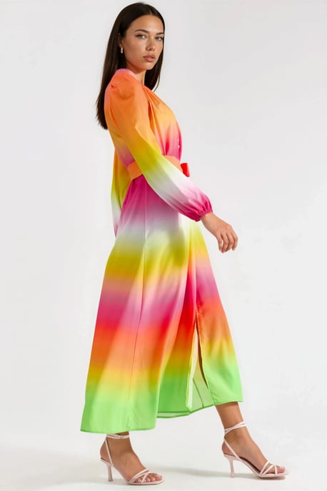 Ombre Maxikleid mit Gürtel - Image 4