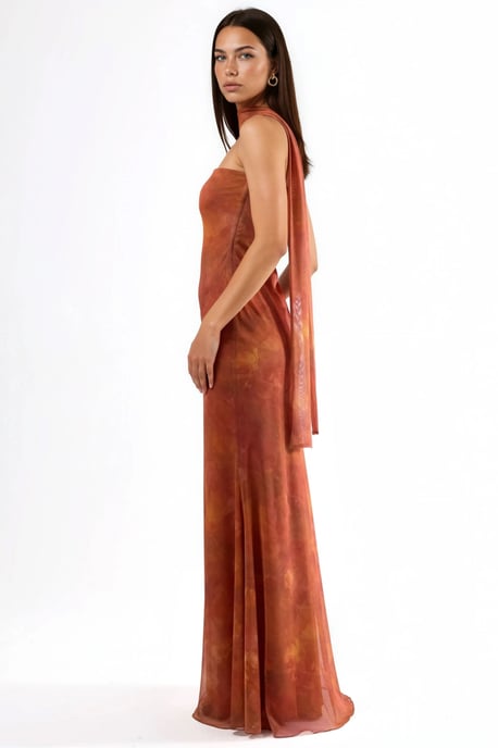 Trägerloses Blüten-Midi-Kleid - Image 5
