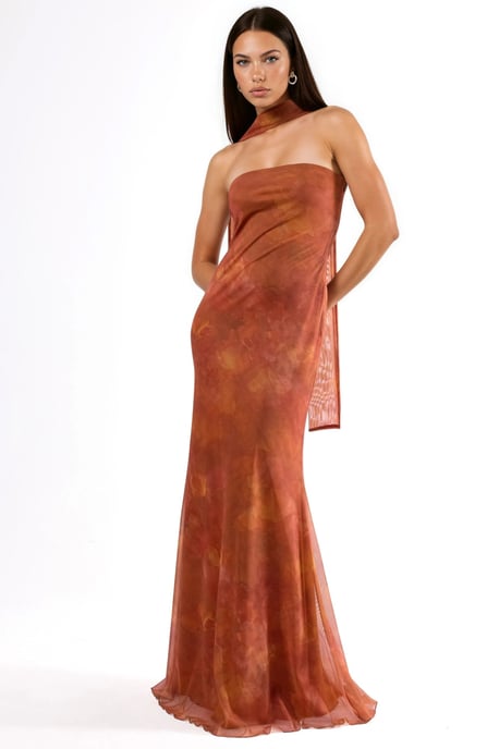 Trägerloses Blüten-Midi-Kleid - Image 6