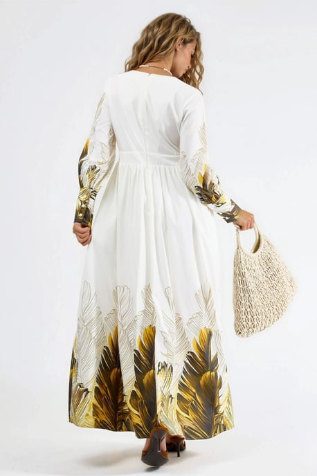 Tropisches Blumenmuster Maxikleid - Image 3