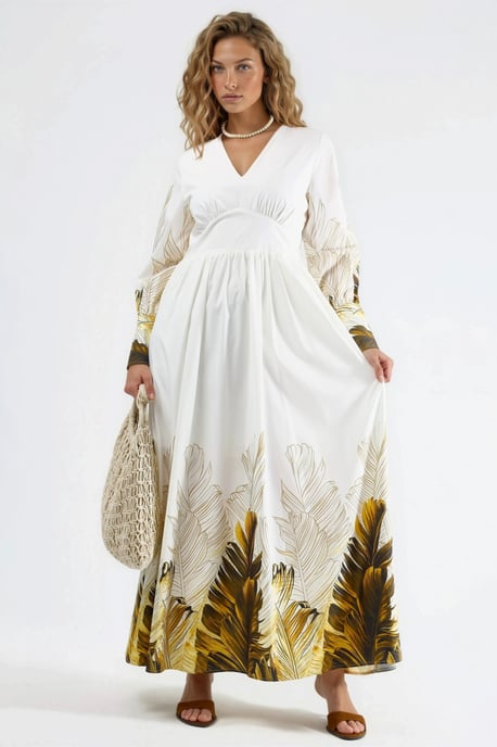 Tropisches Blumenmuster Maxikleid - Image 4