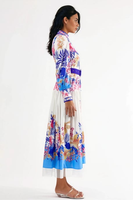 Blumen-Maxi-Kleid mit Gürtel - Image 5