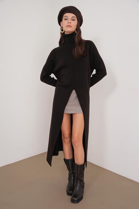 Pullover-Knit-Maxikleid mit Schlitz - Image 4