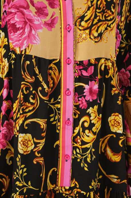 Muster Maxikleid mit V-Ausschnitt - Image 5