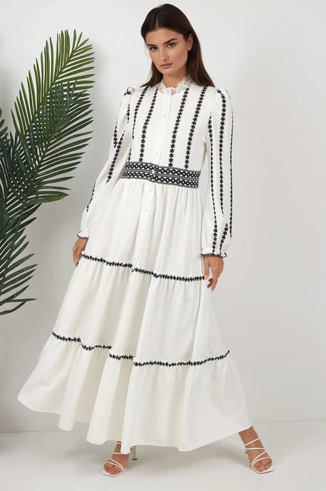 Blumenmuster Maxi Kleid - Image 1