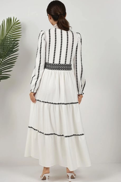 Blumenmuster Maxi Kleid - Image 3