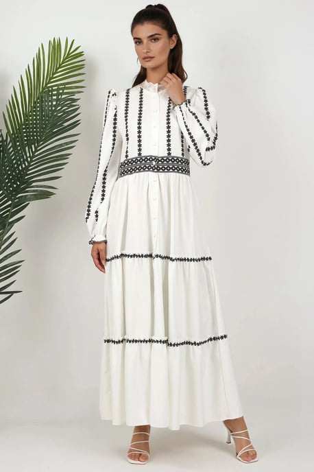 Blumenmuster Maxi Kleid - Image 4