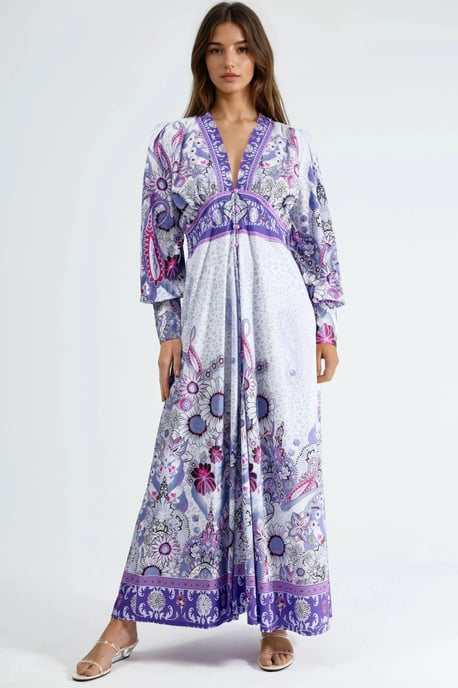 Blumenkleid mit Paneeldesign - Image 1