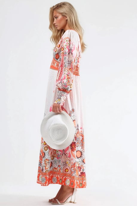 Blumenkleid im Maxistil mit Paneel-Design - Image 4