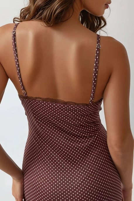 Maxikleid mit quadratischem Kragen und Spitzenverzierungen - Image 5