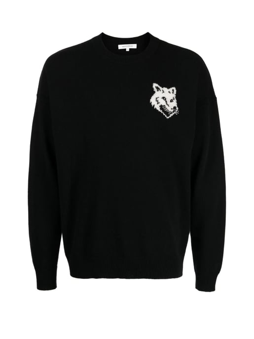Pullover mit Fuchskopf-Intarsienlogo - Image 1