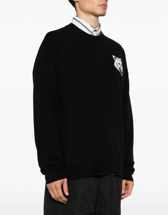 Pullover mit Fuchskopf-Intarsienlogo - Image 3