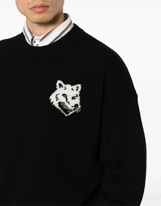 Pullover mit Fuchskopf-Intarsienlogo - Image 5