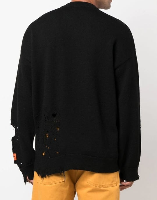 CTNMB Logo Shredded Knit Sweater - Image 4