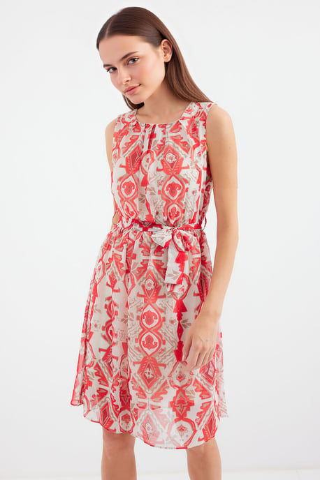 Mini-Kleid mit Bindeband und Schleifendetail - Image 1