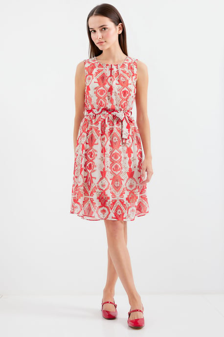 Mini-Kleid mit Bindeband und Schleifendetail - Image 2