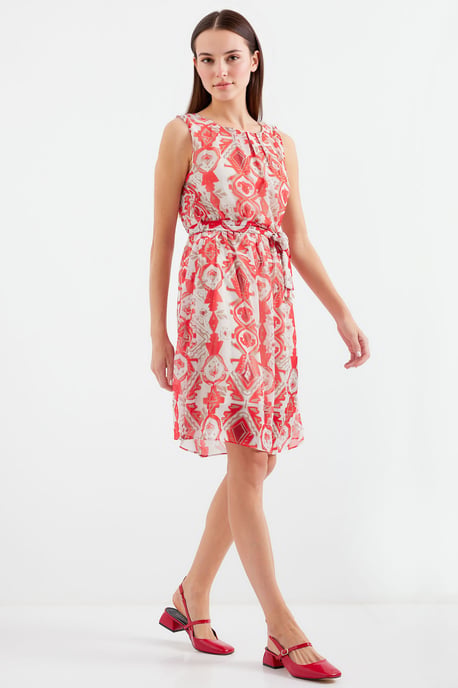Mini-Kleid mit Bindeband und Schleifendetail - Image 3