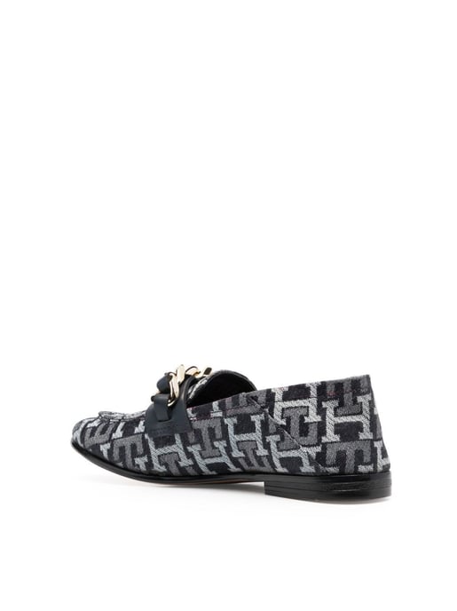 Monogramm-Denim-Loafer mit Kettendetail - Image 4