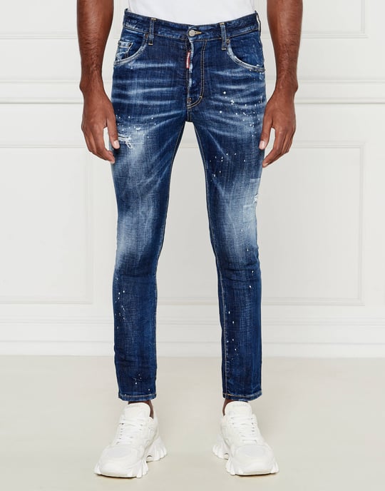 Skater Destroyed Denim Slim Fit Jeans - Image 3