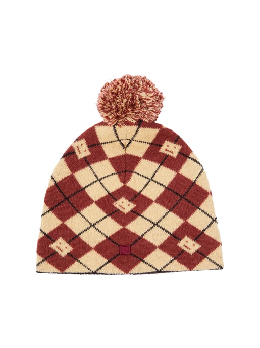 Mütze aus Wollmischung mit Argyle-Muster - Image 1