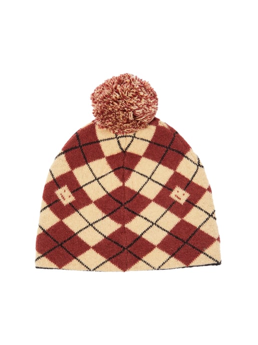Mütze aus Wollmischung mit Argyle-Muster - Image 2