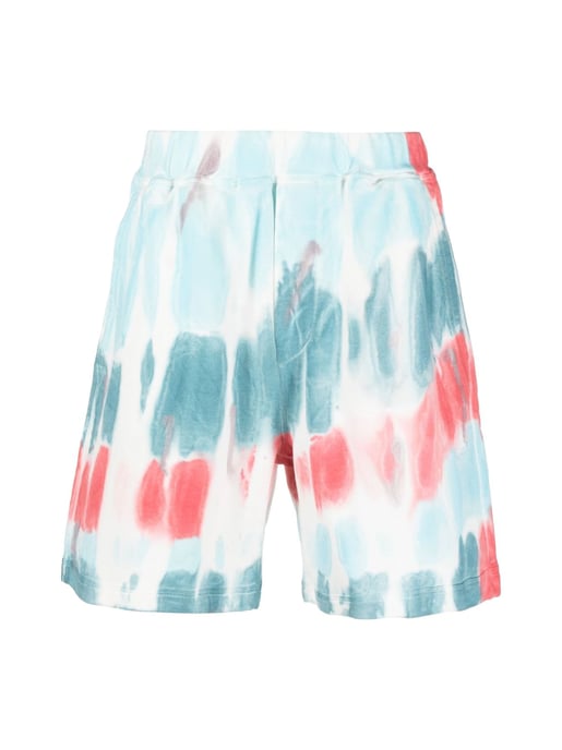 Shorts im Used-Look mit Batikmuster und lockerer Passform - Image 1