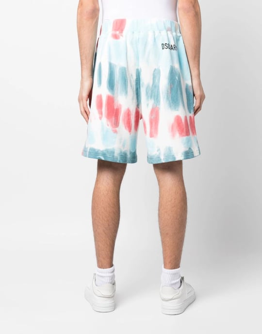 Shorts im Used-Look mit Batikmuster und lockerer Passform - Image 4