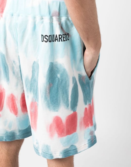 Shorts im Used-Look mit Batikmuster und lockerer Passform - Image 5
