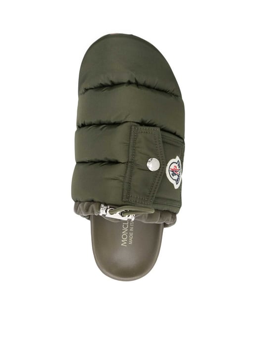 Mon Pocket Logo Patch Padded Down Mules - Image 4