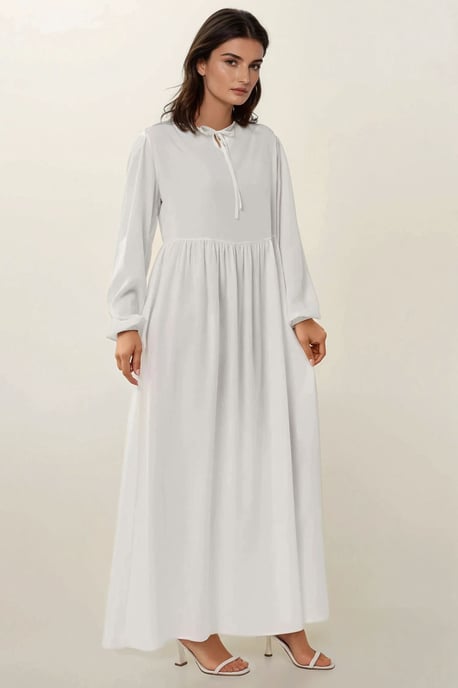 Maxikleid mit A-Linien-Schnitt und Rundhalsausschnitt - Image 2