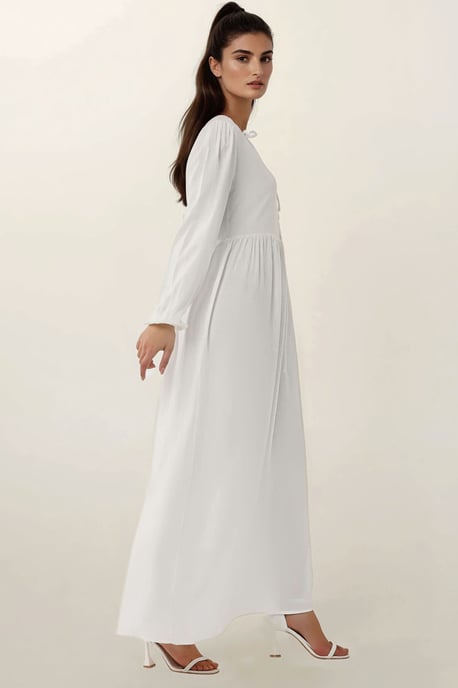 Maxikleid mit A-Linien-Schnitt und Rundhalsausschnitt - Image 4