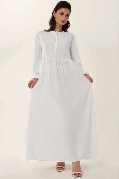 Maxikleid mit A-Linien-Schnitt und Rundhalsausschnitt - Image 6