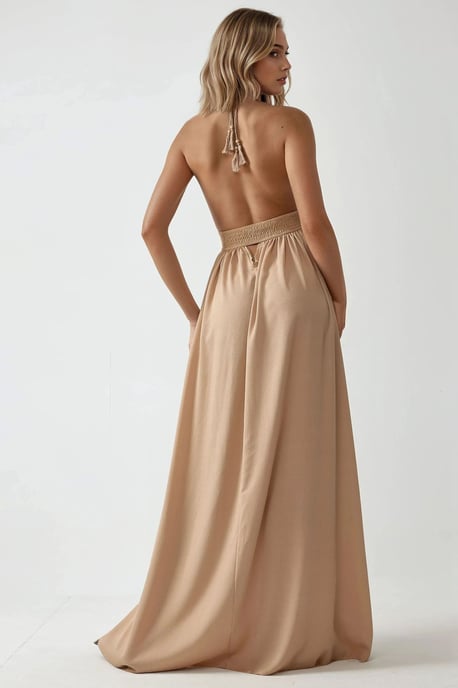 V-Ausschnitt A-Linie Maxi-Kleid - Image 2