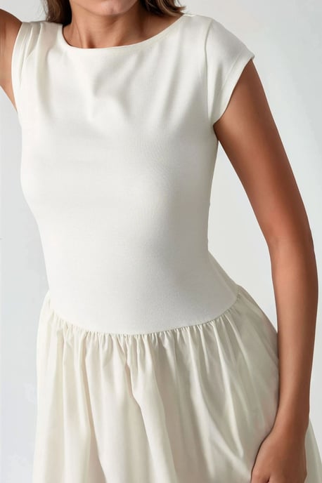 Kontrast Midi-Kleid - Image 3