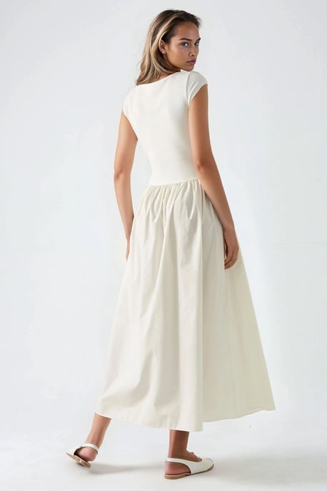 Kontrast Midi-Kleid - Image 4