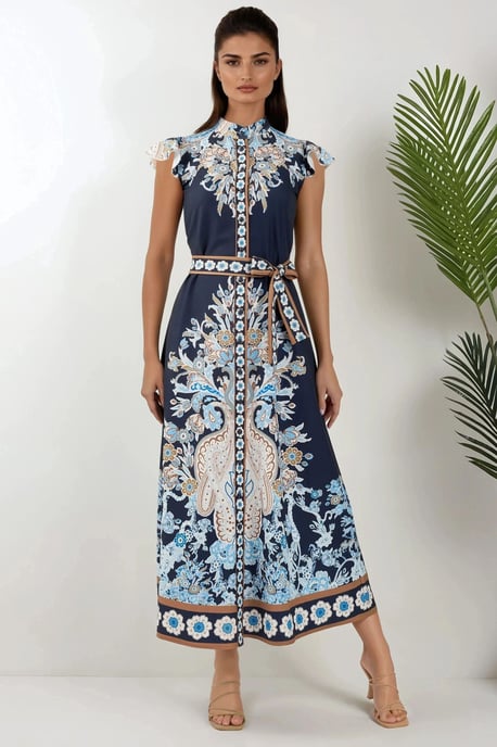 Blumen-Tuch Maxi-Kleid - Image 2