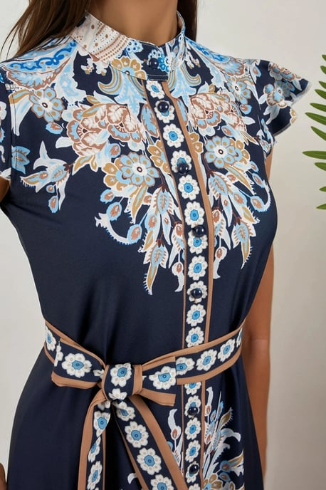 Blumen-Tuch Maxi-Kleid - Image 3