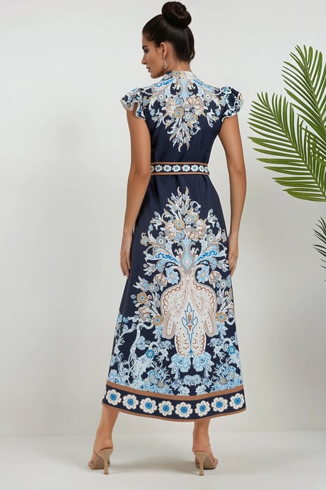 Blumen-Tuch Maxi-Kleid - Image 4